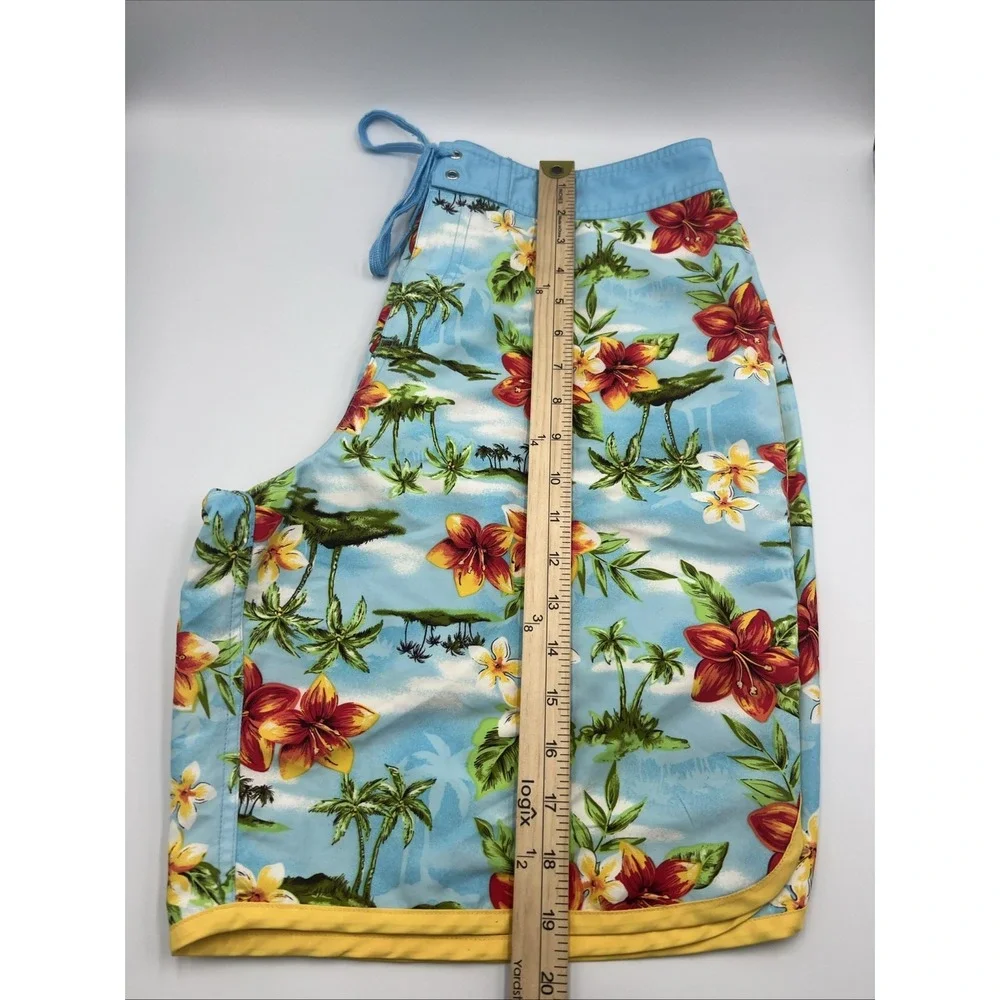 100%‎ Wet Mens Floral Swimming Trunks Size 14 9